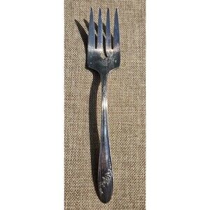 Vintage Oneida Community Tudor Queen Bess II Silver Plate 1946 Serving Fork 8.5"